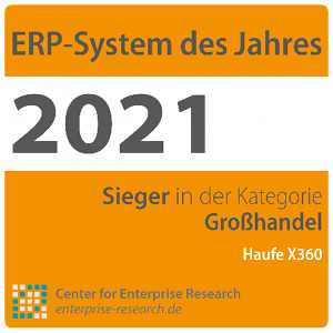 Logo ERP-System des Jahres 2021 Sieger Katagorie Großhandel