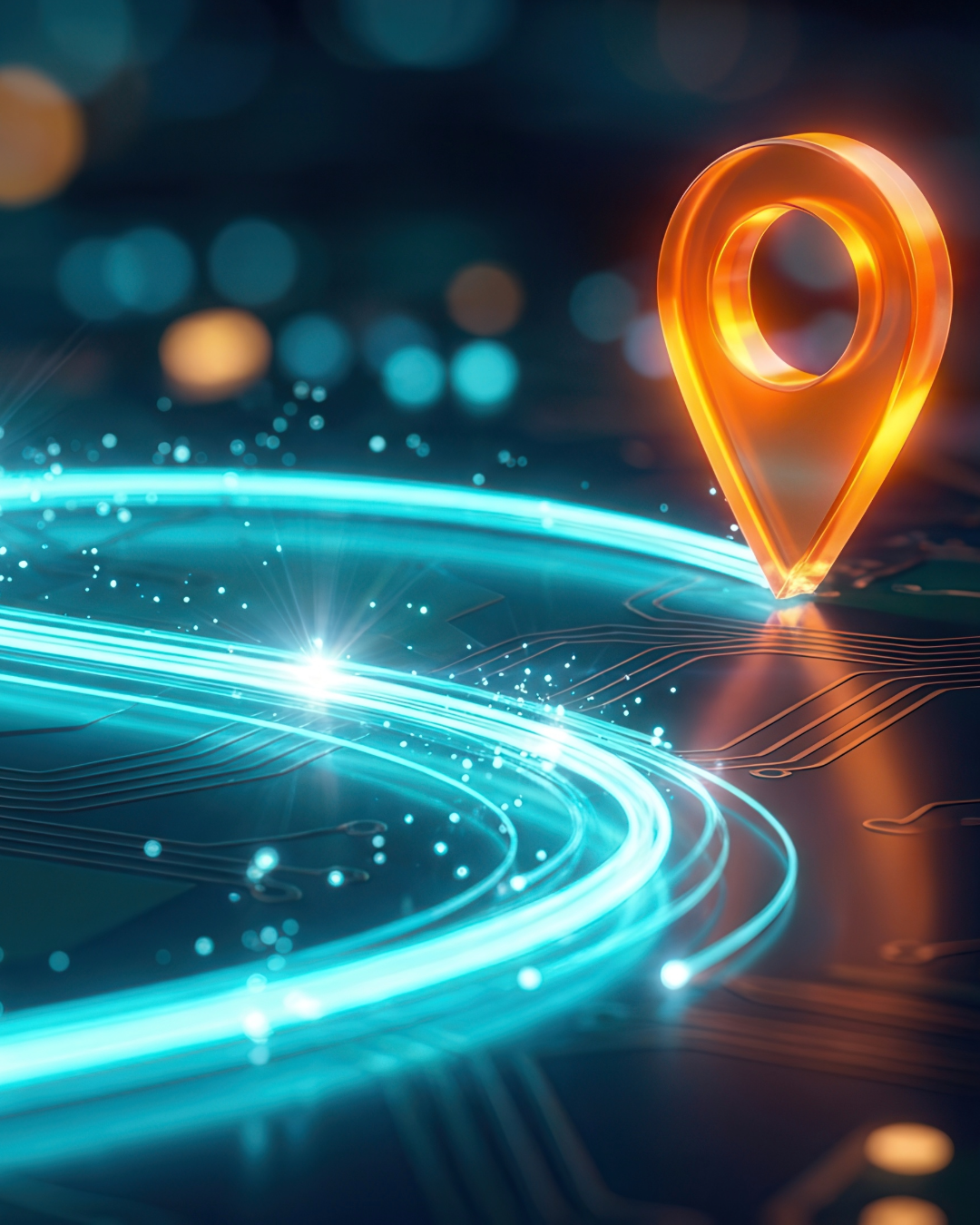 Datenmigration mit digitalem Standort-Pin