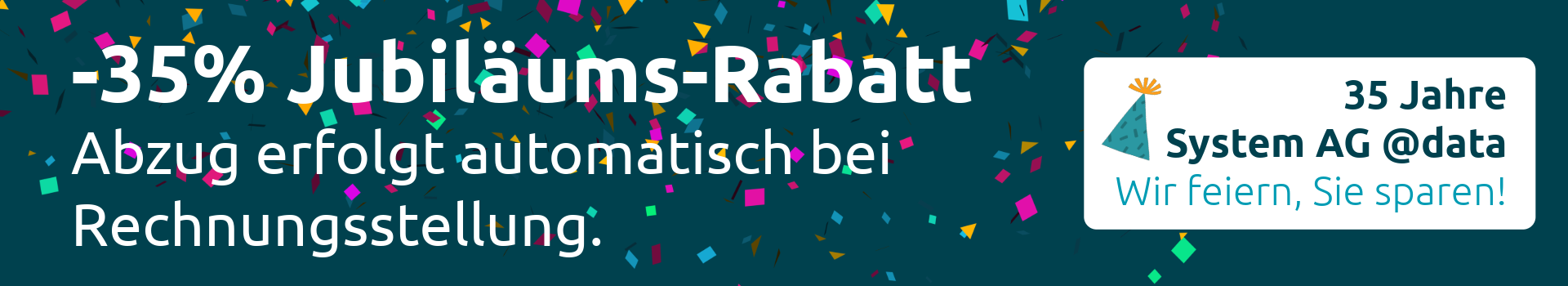 WaWi Rabatt 35 Jahre Rechnungsstellungshinweis