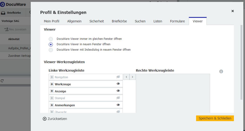 DocuWare Viewer Einstellungen Teil 2