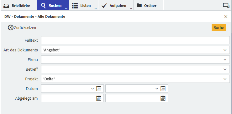 DocuWare Indexfelder
