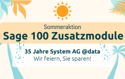 Grafik zu unserer Sommeraktion mit Sonne und Palmen