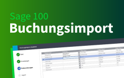 Sage 100 Screenshot vom Buchungsimport