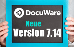 Tafel mit den Worten Neuer Version 7.14
